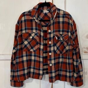 Faherty Red and Blue Plaid Button Down Shirt